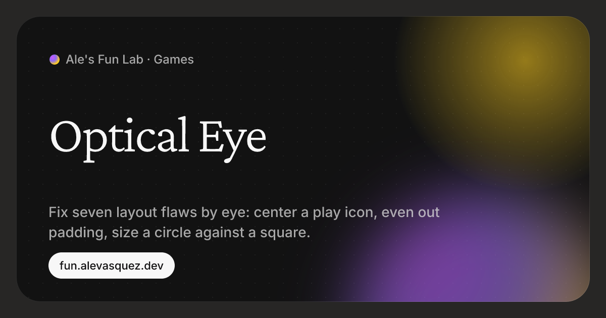 Square Bounding Box Optical Eye - Layout Precision Game for Designers - Ale's Fun Lab